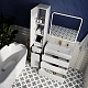 Style Line Мебель для ванной напольная Атлантика 80 (3 ящ.), Люкс, бетон крем, PLUS – картинка-16